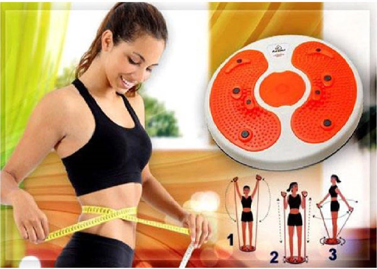 Ariko Cardio Twister - Waist Ab Trainer - Buikspiertrainer - Balanstrainer - Workout - Balance Board - Hometrainer - Oranje 6 Ariko Cardio Twister - Waist Ab Trainer - Buikspiertrainer - Balanstrainer - Workout - Balance Board - Hometrainer - Oranje - Afbeelding 4