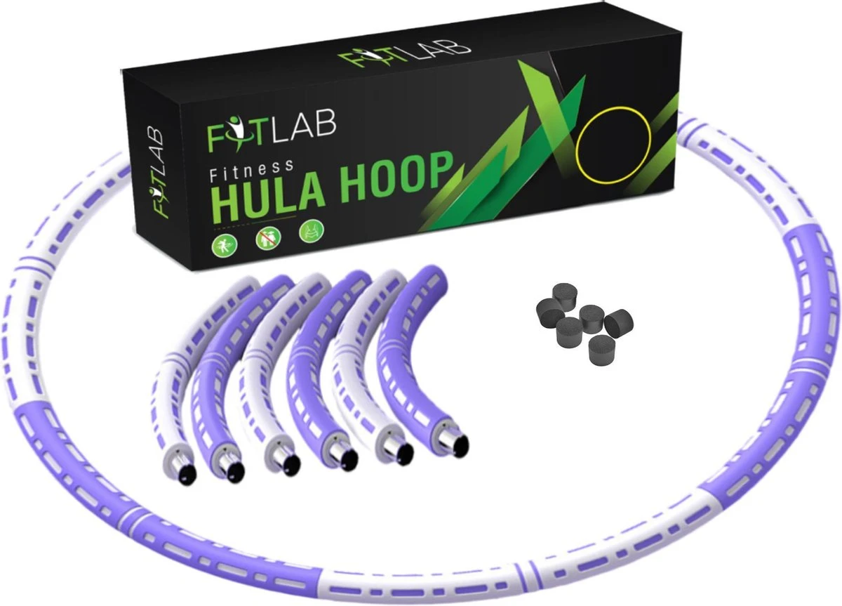 Fitlab Fitness Hoelahoep Met Gewicht - Paars/Wit - 1 Tot 4 KG - Volwassenen - Hula Hoop/Sport Hoepel/Weight Hoop 3 Fitlab Fitness Hoelahoep Met Gewicht - Paars/Wit - 1 Tot 4 KG - Volwassenen - Hula Hoop/Sport Hoepel/Weight Hoop