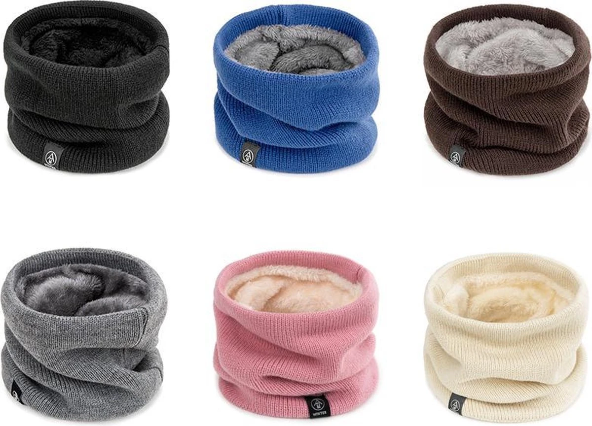 Winter - Gevoerde - Nekwarmer - Halswarmer - Colsjaal - Col - Met Voering - Imitatiebont - Windbescherming - Gezichtbescherming - Kleur Ivoor 6 Winter - Gevoerde - Nekwarmer - Halswarmer - Colsjaal - Col - Met Voering - Imitatiebont - Windbescherming - Gezichtbescherming - Kleur Ivoor - Afbeelding 4