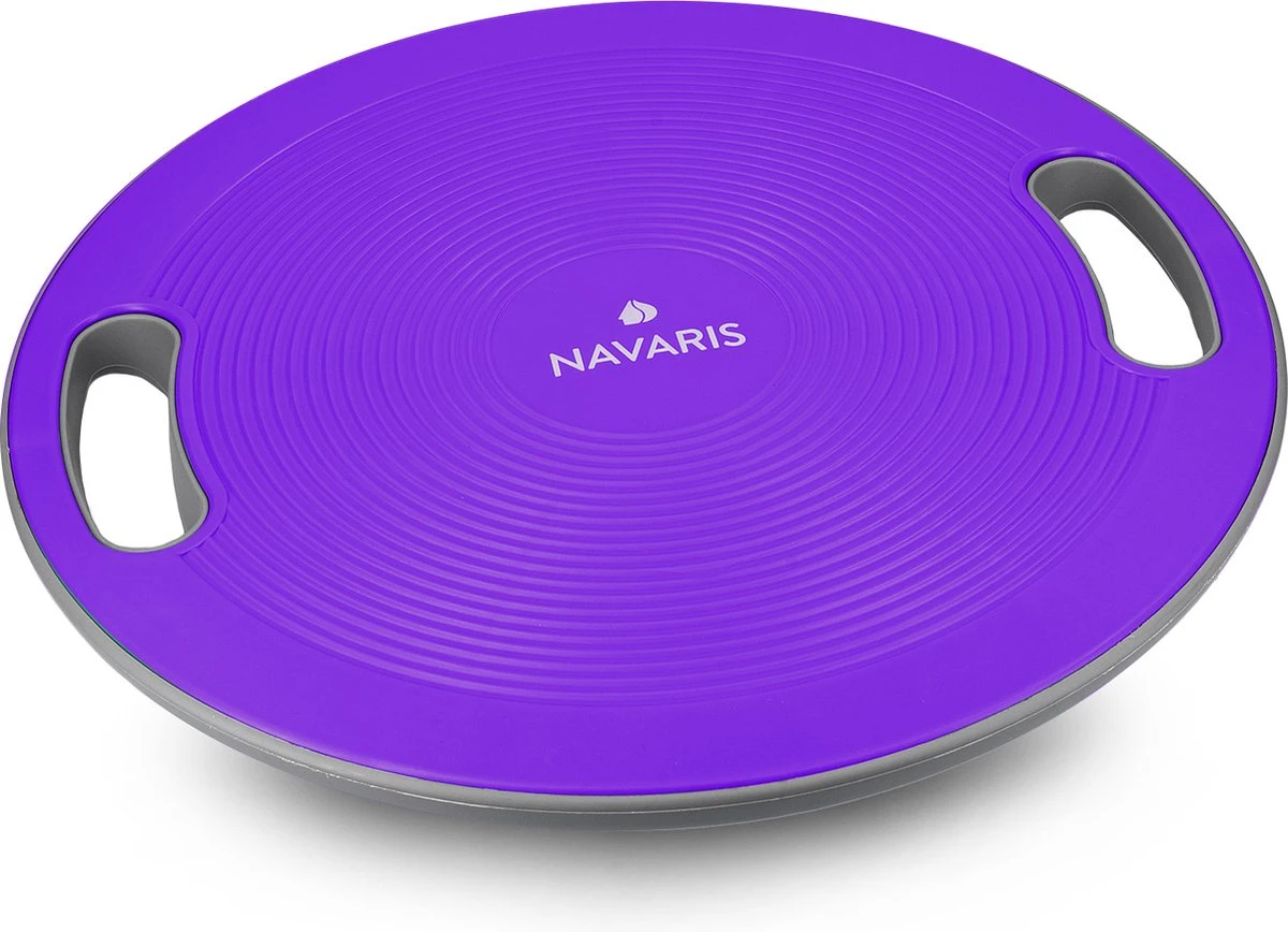 Navaris Anti-slip Balansbord Voor Evenwichtstraining - Balanstrainer - Wiebelbord - Voor Beginners En Professionals - Diameter 40cm - Lila 3 Navaris Anti-slip Balansbord Voor Evenwichtstraining - Balanstrainer - Wiebelbord - Voor Beginners En Professionals - Diameter 40cm - Lila