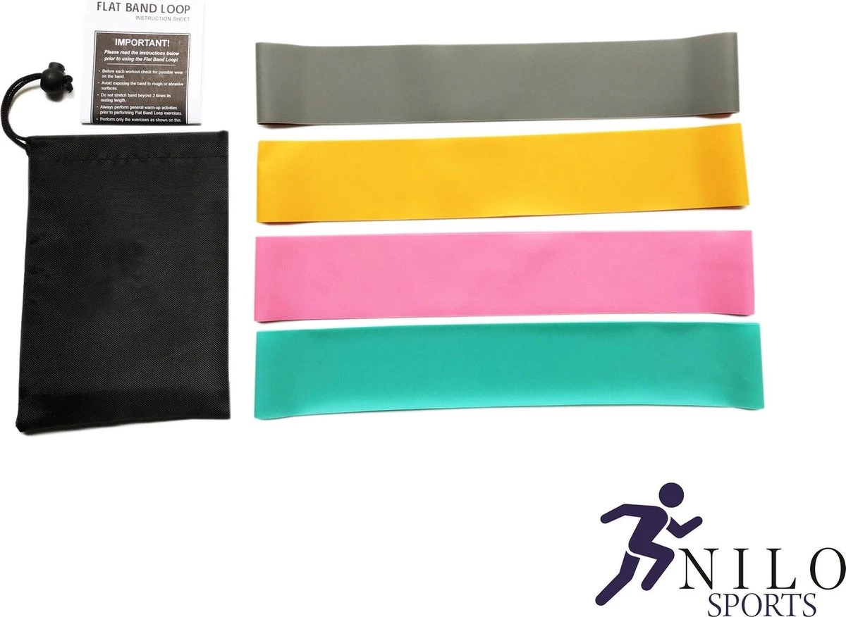 Weerstandbanden Set - 4x Weerstandbanden - Sport Banden - Sport Elastieken - Van Licht Naar Zwaar - Inclusief Handig Zakje - Cadeautip 3 Weerstandbanden Set - 4x Weerstandbanden - Sport Banden - Sport Elastieken - Van Licht Naar Zwaar - Inclusief Handig Zakje - Cadeautip