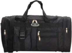 Merkloos Sporttas/reistas Zwart Met Kunstleer 50 Cm -Merkloos Winkel 1200x886 3