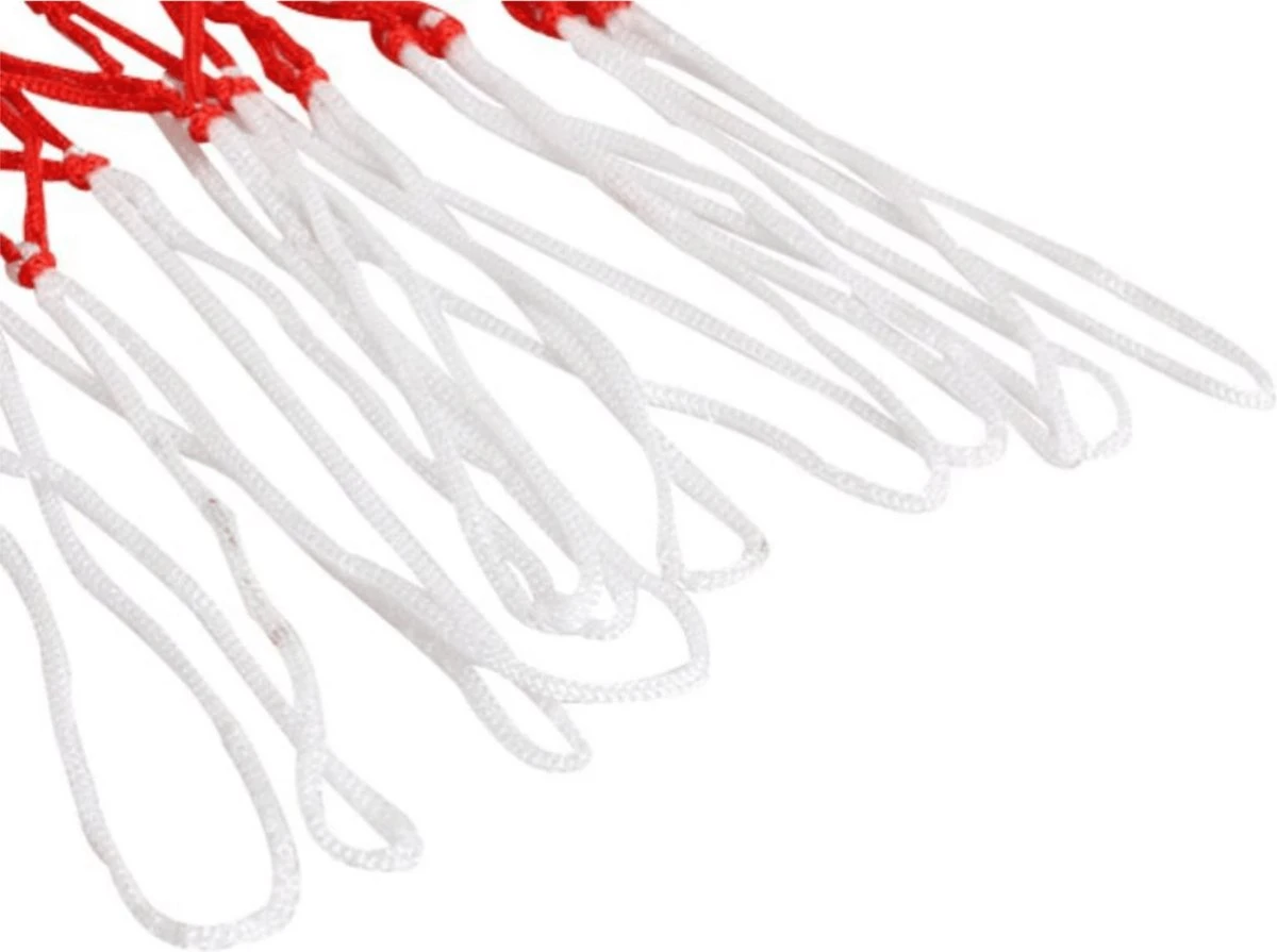 WM Sports Professioneel Basketbalnet - Basketballen - Basketnet - Basketball - Basket Net - Net Voor Basketbalring - Netjes - Basketbalringnet - Basketbal Veldmateriaal - Basketbalnetten - Lengte 36 Cm - Nylon - Rood, Wit En Blauw 4 WM Sports Professioneel Basketbalnet - Basketballen - Basketnet - Basketball - Basket Net - Net Voor Basketbalring - Netjes - Basketbalringnet - Basketbal Veldmateriaal - Basketbalnetten - Lengte 36 Cm - Nylon - Rood, Wit En Blauw - Afbeelding 2