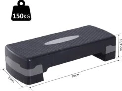 HOMCOM Stepboard Aerobic Fitness Stepper Hometrainer In Hoogte Verstelbaar Sport Zwart A90-076 -Merkloos Winkel 1200x895 2
