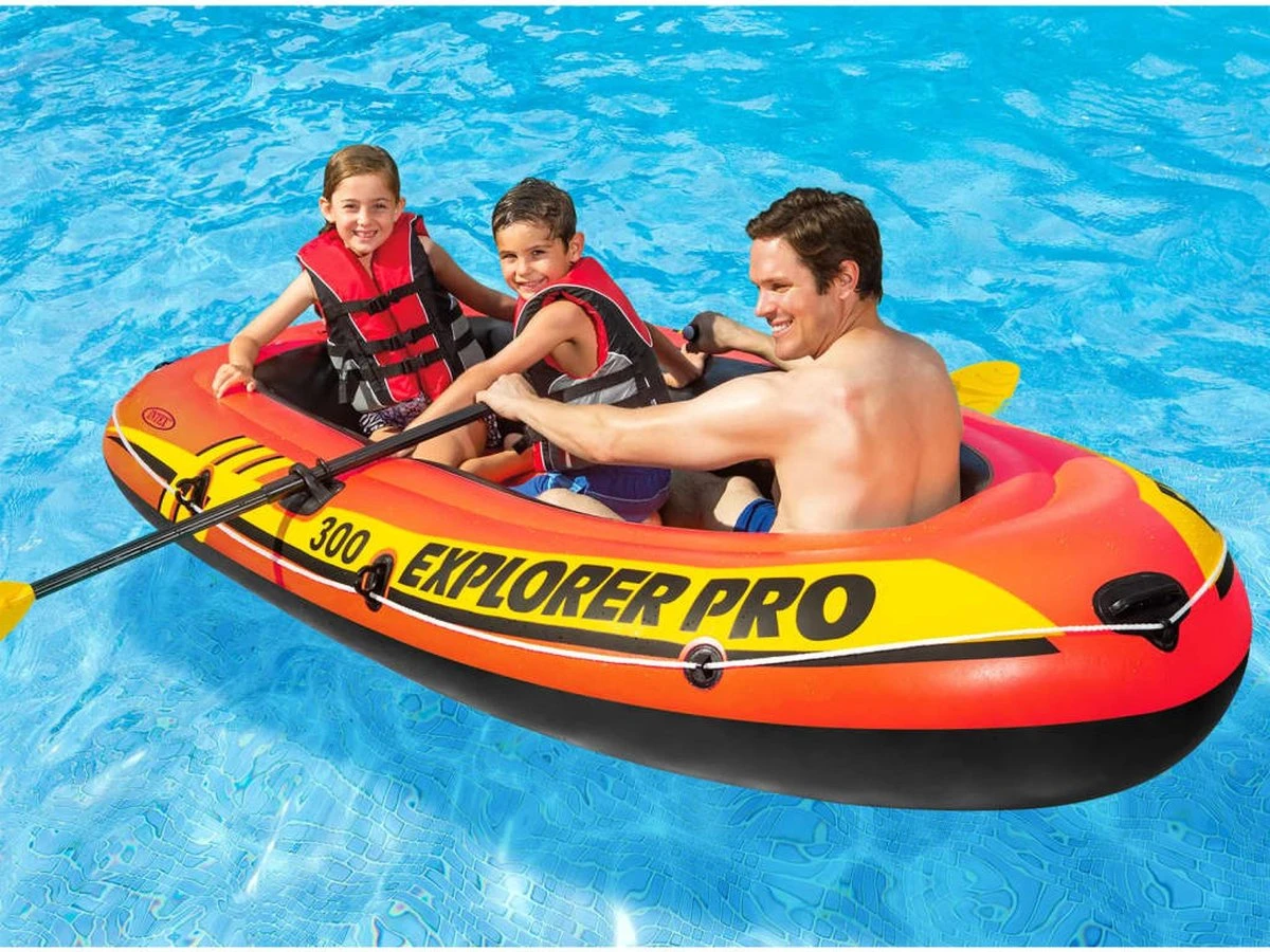 Intex Explorer Pro 300 Opblaasboot - 3 Persoons - Oranje 12 Intex Explorer Pro 300 Opblaasboot - 3 Persoons - Oranje - Afbeelding 10