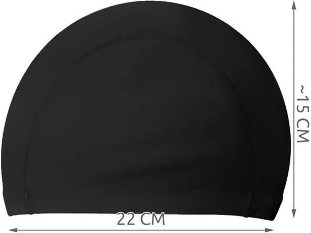 NTB - Budget - Zwemcap - Badmuts - Flexibel - Polyester - Unisex - Zwart - Afmeting: 22 X 15 Cm. 5 NTB - Budget - Zwemcap - Badmuts - Flexibel - Polyester - Unisex - Zwart - Afmeting: 22 X 15 Cm. - Afbeelding 3