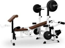 Klarfit KS02 Krachtstation - Halterbank - Trainingsbank - Bankdrukken - Curl-Pult / Halterhouder / Been-curler / Butterfly / Katrol