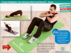 DoYourFitness Fitness Mat - Yoga - 183 X 61 X 1,0cm - Turquoise -Merkloos Winkel 1200x900 34