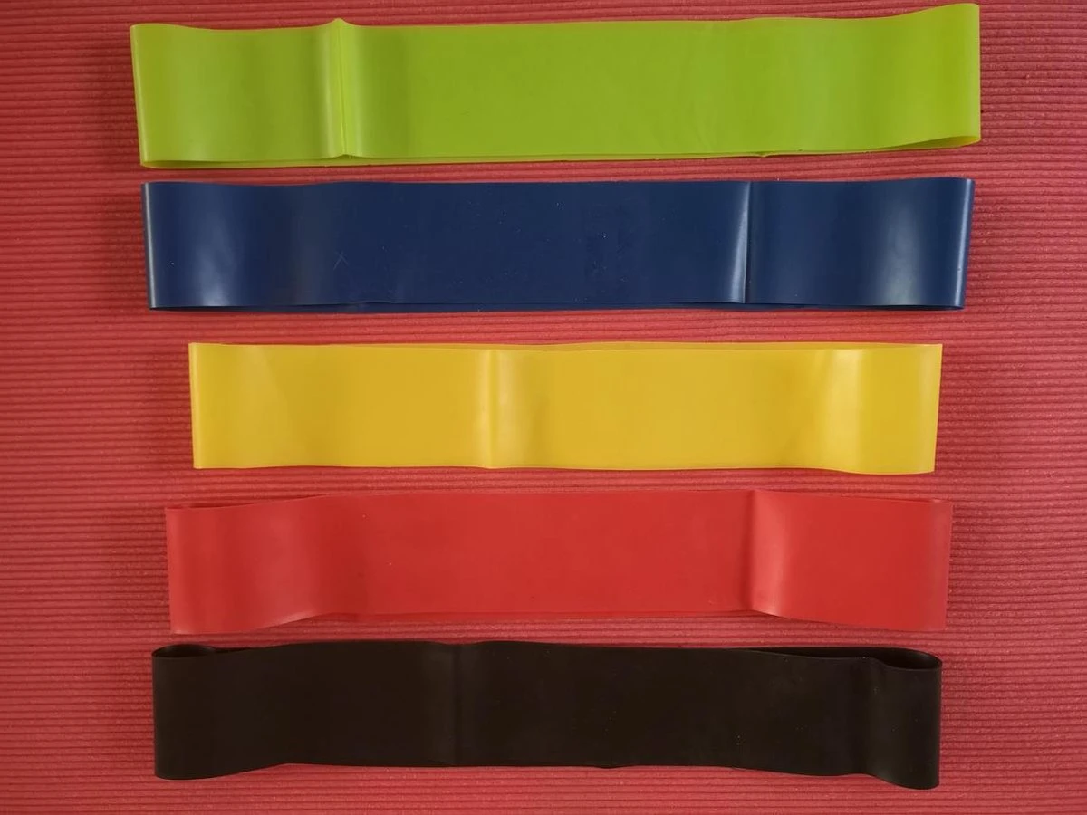 Weerstandsband-Fitness Elastiek-Niveau 5- 20kg Weerstand-Zwart Van Latex (300x50x1,2MM)-Weerstandsbanden 4 Weerstandsband-Fitness Elastiek-Niveau 5- 20kg Weerstand-Zwart Van Latex (300x50x1,2MM)-Weerstandsbanden - Afbeelding 2