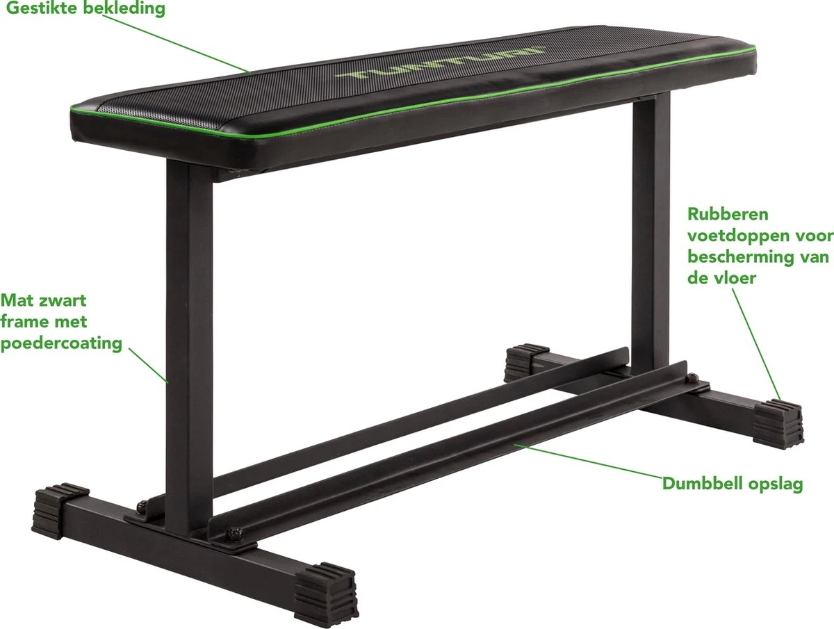 Tunturi FB20 Vlakke Halterbank - Flat Bench - Fitnessbank - Trainingsbank 8 Tunturi FB20 Vlakke Halterbank - Flat Bench - Fitnessbank - Trainingsbank - Afbeelding 6