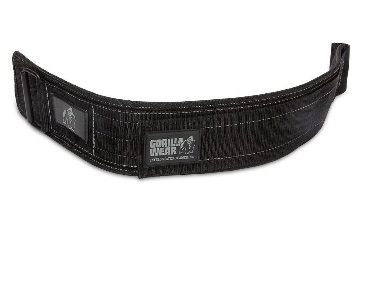 Gorilla Wear 4 Inch Nylon Belt - Lifting Belt - S/M - Zwart 4 Gorilla Wear 4 Inch Nylon Belt - Lifting Belt - S/M - Zwart - Afbeelding 2