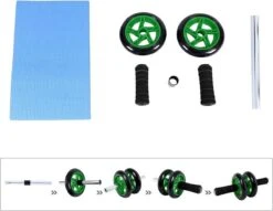 Merkloos Decopatent® Ab Wheel - AB Roller Wiel Voor Buikspieren - Trainingswiel - Incusief Fitness Mat - Buikspier Trainer - Wiel - Groen -Merkloos Winkel 1200x928 5