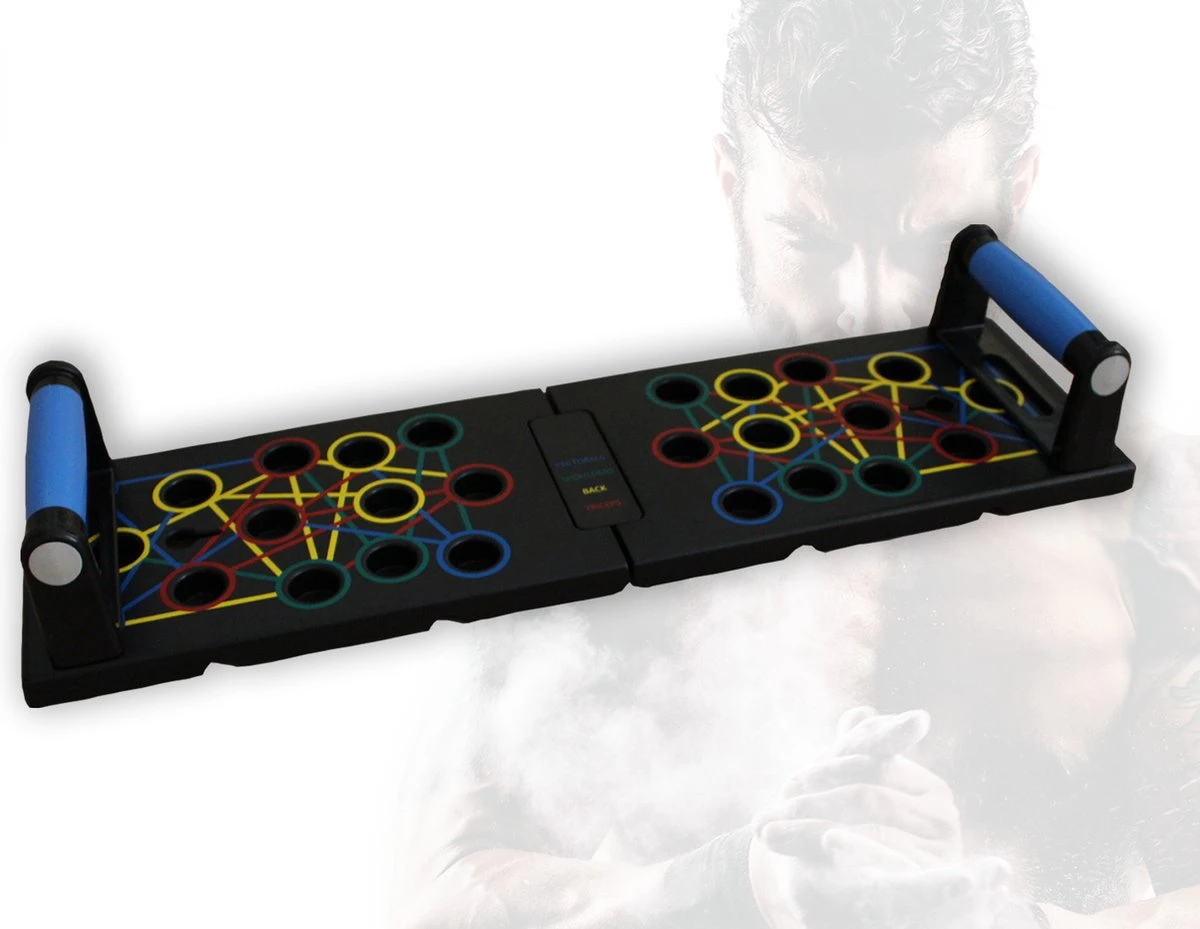 Merkloos Push Up Bord – Fitness Opdruksteunen Krachttraining - Inklapbaar – Home Workout Board – Zwart 3 Merkloos Push Up Bord – Fitness Opdruksteunen Krachttraining - Inklapbaar – Home Workout Board – Zwart