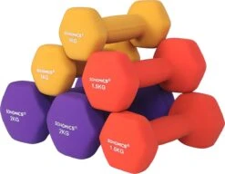Songmics Dumbells - Halterset - Gewichten - Dumbells Set - Gewichten Fitness - Met Halterstandaard - Inclusief 9 Kg Gewichten- Meerkleurig - Zwart -Merkloos Winkel 1200x934 4