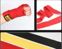 Merkloos 2 Stuks/rollen 2.5 M Katoen - Rood - Boksen Sport Strap Kick Boksen Bandage Sanda Muay Thai Karate MMA Taekwondo Hand Handschoenen Wraps | Boxen | Bokspads | Fitness | Thai Boxing -Merkloos Winkel 1200x939 2
