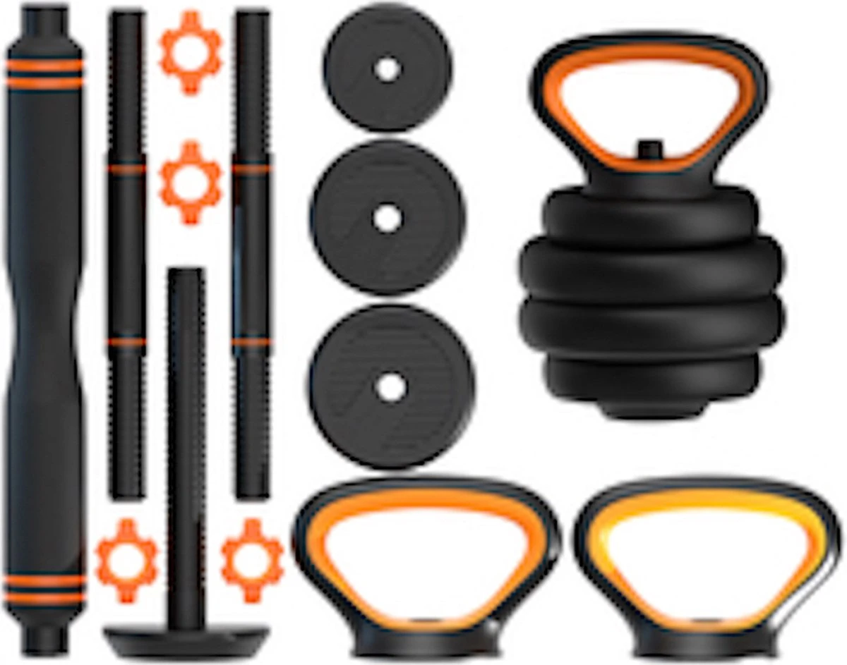 Dumbells Set 30kg | Halterset | Verstelbaar | Inclusief Stang - Dumbells Set - Halterset - Fitness Gewicht 4 Dumbells Set 30kg | Halterset | Verstelbaar | Inclusief Stang - Dumbells Set - Halterset - Fitness Gewicht - Afbeelding 2