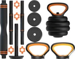 Active Panther Dumbbell Set 40 Kg - Zwart/Oranje Verstelbare Halter, Dumbbell & Kettlebell Stang 40 Kg Totaal -Merkloos Winkel 1200x944 3