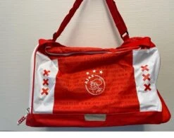 Ajax Sporttas Rood Wit All Over Logo XXX - Met Handig Schoenenvak!