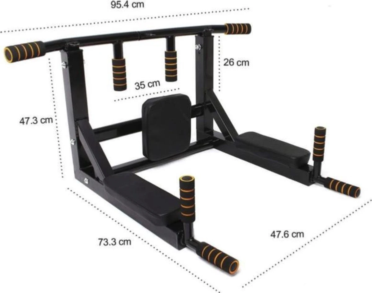 SOUTHWALL Fitness Station – 2-in-1 Pull Up Station En Dip Station Voor Thuis Sporten – Optrekstang Fitness Wandmontage – Dip Bars – Chin Up Bar – Home Gym – Pull Up Bar Muurmontage – Krachttraining – Power Tower – 150kg Draagkracht – Zwart/Rood 4 SOUTHWALL Fitness Station – 2-in-1 Pull Up Station En Dip Station Voor Thuis Sporten – Optrekstang Fitness Wandmontage – Dip Bars – Chin Up Bar – Home Gym – Pull Up Bar Muurmontage – Krachttraining – Power Tower – 150kg Draagkracht – Zwart/Rood - Afbeelding 2