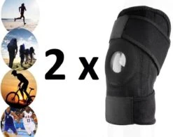 2 Stuks - I12Cover Knie Brace Met Patella Braces - Kniebrace / Kniebandages / Kniebanden Patella Band - Premium Kniestrap Sport, Elastisch