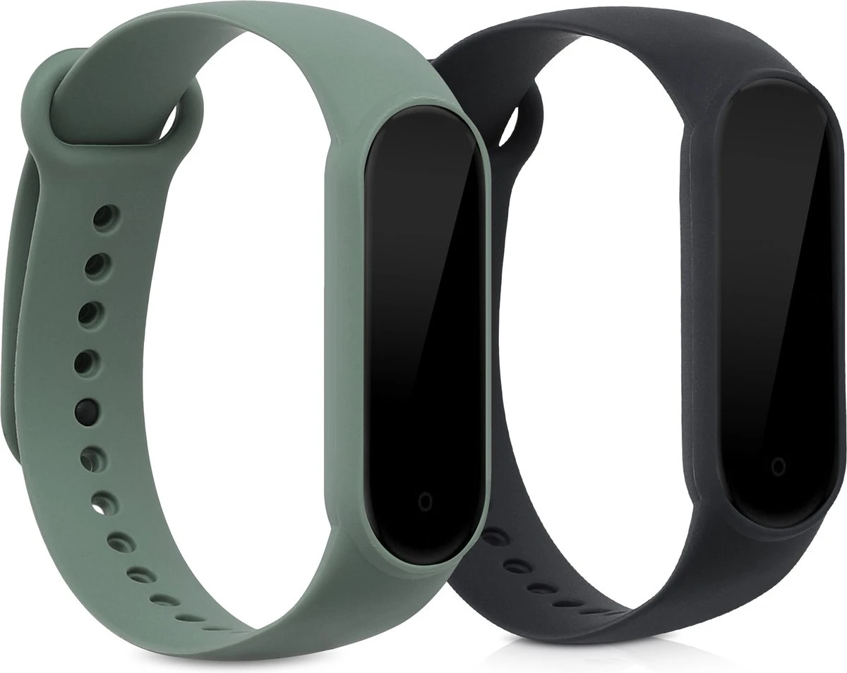 Kwmobile 2x Armband Voor Xiaomi Mi Smart Band 6 / Mi Band 6 / Band 5 - Bandjes Voor Fitnesstracker In Zwart / Pastelgroen 6 Kwmobile 2x Armband Voor Xiaomi Mi Smart Band 6 / Mi Band 6 / Band 5 - Bandjes Voor Fitnesstracker In Zwart / Pastelgroen - Afbeelding 4