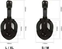 Merkloos Duikmasker Full Face L/XL - Duikbril Met Snorkel - Snorkelset Volwassenen - Zwart - Snorkelmaskers -Merkloos Winkel 1200x954 3