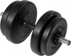 Duke Fitness Dumbbell Set 15 Kg – Dumbell - 9 Delig – Uitbreidbaar – 30mm Boring – Rubberen Handvat – Dumbell – Stersluiter