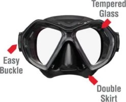 ReefTourer Snorkelmasker Duikbril Snorkelset RC-0107- Zwart/zwart -Merkloos Winkel 1200x968 4