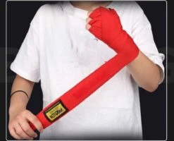 Merkloos 2 Stuks/rollen 2.5 M Katoen - Rood - Boksen Sport Strap Kick Boksen Bandage Sanda Muay Thai Karate MMA Taekwondo Hand Handschoenen Wraps | Boxen | Bokspads | Fitness | Thai Boxing -Merkloos Winkel 1200x971 5