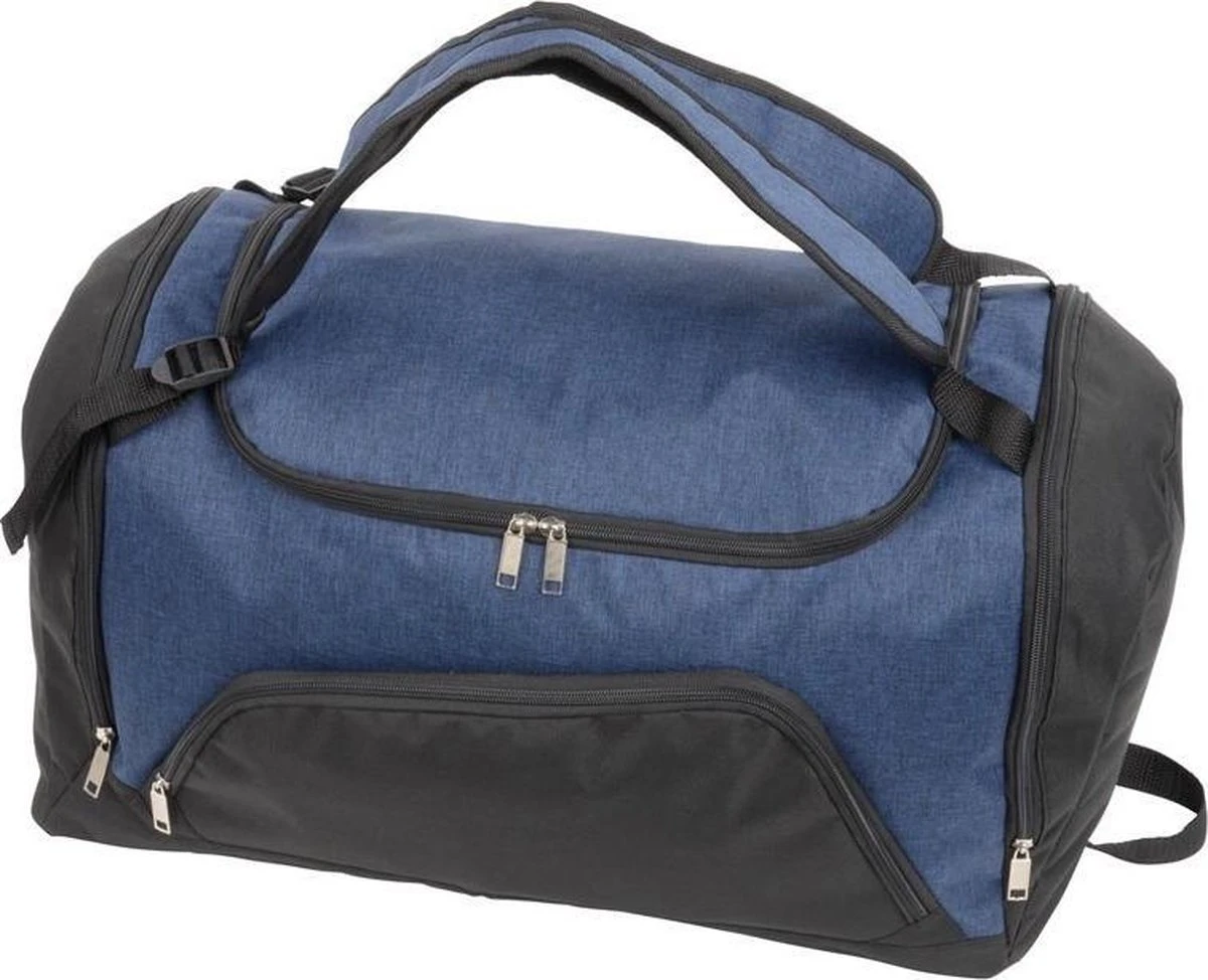 Merkloos Blauw/zwarte Sporttas/weekendtas/rugtas Met Schoenenvak 55 Cm - 45 Liter - Fitness/sporttassen - Weekendtassen/reistassen 3 Merkloos Blauw/zwarte Sporttas/weekendtas/rugtas Met Schoenenvak 55 Cm - 45 Liter - Fitness/sporttassen - Weekendtassen/reistassen