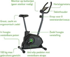 Tunturi Cardio Fit B30 Hometrainer - Fitness Fiets Met 8 Weerstandsniveaus - Voorzien Van Tablethouder En Transportwielen -Merkloos Winkel 1200x975 5
