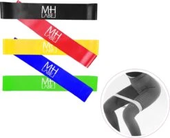 MH Label - Sport Elastiek Band Fitness - Weerstandsbanden - Weerstandselastiek - Fitnessbanden - Fitness Elastieken - Loop Resistance Banden - Gymnastiekband - Trainingsbanden