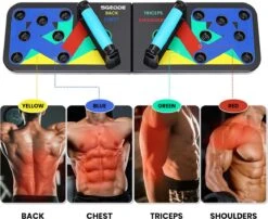 Merkloos Opvouwbaar Push Up Bord - Opdruk Steunen - Push Up Board - Fitness, Kracht Training, Home Workout -Merkloos Winkel 1200x980 6