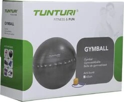 Tunturi Fitnessbal - Gymball - Swiss Ball - 65 Cm - Anti Burst - Incl. Pomp - Zwart - Incl. Gratis Fitness App -Merkloos Winkel 1200x984 7