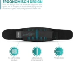 MR. PANACHE™ Premium Rugbrace Onderrug - L - Met Extra Lumbale Ondersteuning - Rug Corrector - Houding Correctie - Rugband - Onderrug Brace - Rugsteun -Merkloos Winkel 1200x992 6