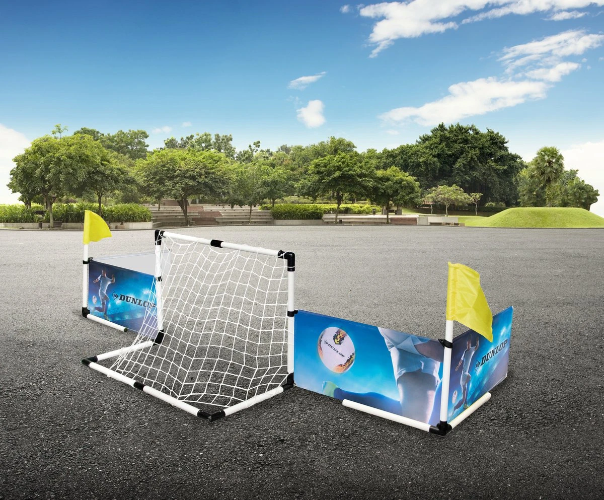 Dunlop Voetbal Set - Boarding, Voetbaldoel, Hoekvlaggen, Voetbal En Pomp - 230x73x36cm 5 Dunlop Voetbal Set - Boarding, Voetbaldoel, Hoekvlaggen, Voetbal En Pomp - 230x73x36cm - Afbeelding 3
