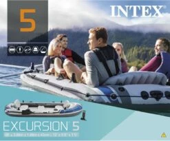 Intex Excursion Opblaasboot - 5 Personen - Grijs -Merkloos Winkel 1200x994