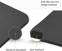 Yoga Mat Zwart 1 Cm Dik, Fitnessmat, Pilates, Aerobics -Merkloos Winkel 1200x996 6