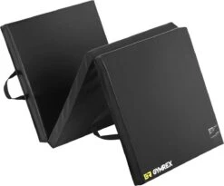 Gymrex Gymnastiekmat - 180 X 60 X 5 Cm - Opvouwbaar- Zwart