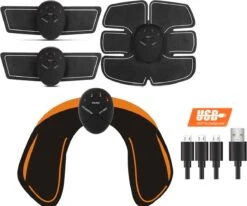 Elektrische Spierstimulator – EMS Trainer Oplaadbaar – Draadloze Billen Hip Trainer – Abdominale Abs Stimulator – Fitness Body – Afslanken Massager – Tens Apparaat