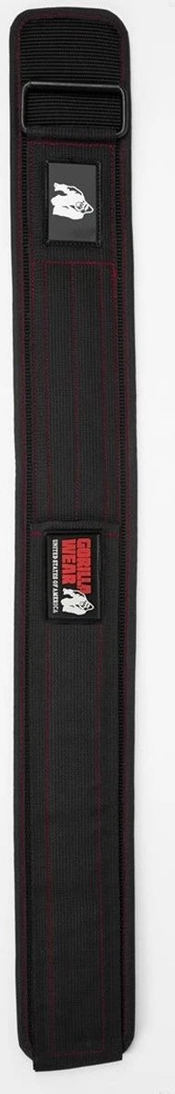 Gorilla Wear 4 Inch Nylon Lifting Belt - Zwart / Rood - S/M 8 Gorilla Wear 4 Inch Nylon Lifting Belt - Zwart / Rood - S/M - Afbeelding 6