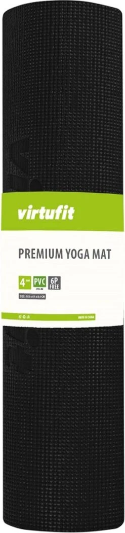 VirtuFit Premium Yoga Mat - Anti-slip - Dik (4 Mm) - 183 X 61 X 0,4 Cm - Onyx Black -Merkloos Winkel 282x1200 2