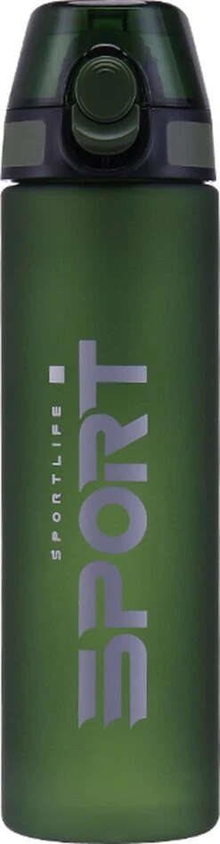 Waterfles 650ml - Forest Green - Sport Bidon 0,65L - Drinkfles Met Drinktuit / Rietje - Groen - Herodeals