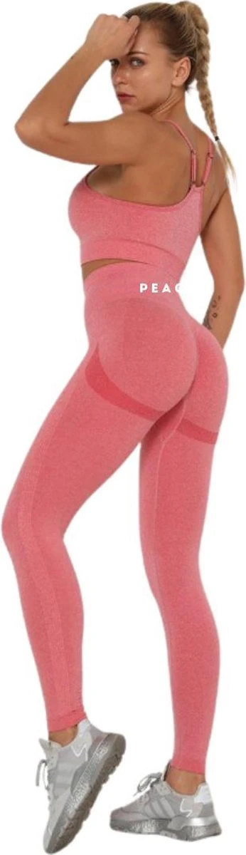 Peachy® Sportlegging Dames Met Top - Sportkleding - Sportbroek - Sportshirt - Sportoutfit - Sporttop - Yoga - Fitness Set - Scrunch Butt - Dames Legging - Fashion Legging - Broeken - Gym Sports - Roos - Maat M - High Waist 7 Peachy® Sportlegging Dames Met Top - Sportkleding - Sportbroek - Sportshirt - Sportoutfit - Sporttop - Yoga - Fitness Set - Scrunch Butt - Dames Legging - Fashion Legging - Broeken - Gym Sports - Roos - Maat M - High Waist - Afbeelding 5