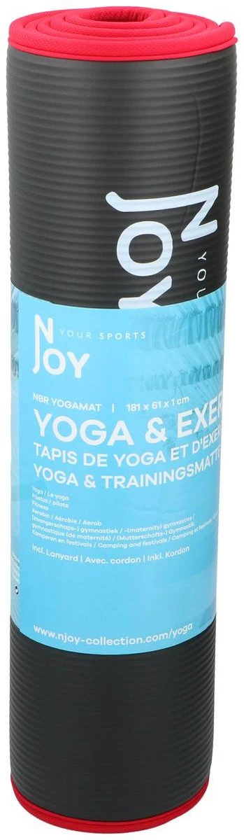 Njoy Your Sports Sportmat - Yogamat - Fitness Mat - Fitnessmat Voor Thuis - Extra Dikke Sportmat - Zachtschuim - Antislip - Zwart/Rood - 185 X 61cm 8 Njoy Your Sports Sportmat - Yogamat - Fitness Mat - Fitnessmat Voor Thuis - Extra Dikke Sportmat - Zachtschuim - Antislip - Zwart/Rood - 185 X 61cm - Afbeelding 6