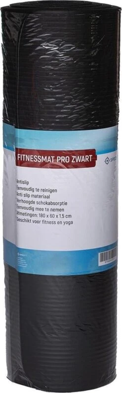 Specifit Fitnessmat Pro Zwart - Yogamat Met Tas En Draagriem - NBR Foam 1,5 Cm Dik - 180 Cm X 60 Cm X 1,5 Cm -Merkloos Winkel 373x1200 13