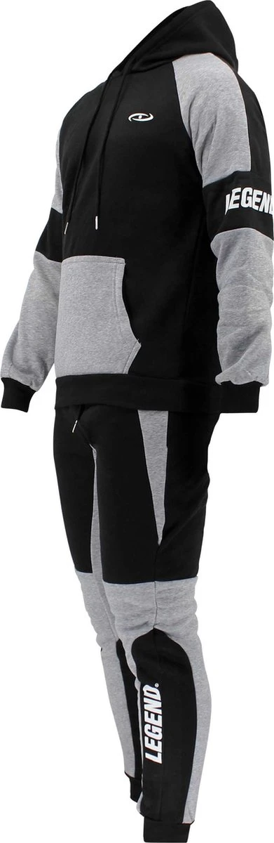 Joggingpak Heren/Dames Zwart/Grijs Legend XL 6 Joggingpak Heren/Dames Zwart/Grijs Legend XL - Afbeelding 4