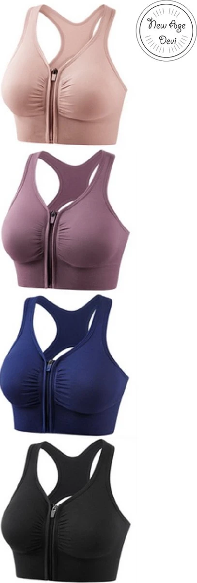 Sportbeha Met Voorsluiting - Zwart - Small 6 Sportbeha Met Voorsluiting - Zwart - Small - Afbeelding 4