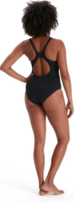 Speedo Placement Muscleback Badpak Dames - Zwart / Groen - Maat 34 -Merkloos Winkel 439x1200