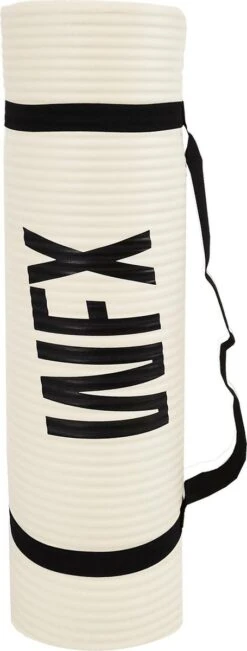 #DoYourFitness/World Fitness Experience - Fitness Mat Perfect Voor Pilates, Aerobics, Yoga - »Yogini« - Non-slip, Duurzaam, Huidvriendelijk, Slijtvast - 183 X 61 X 1,0cm Cm - Wit -Merkloos Winkel 455x1200 1